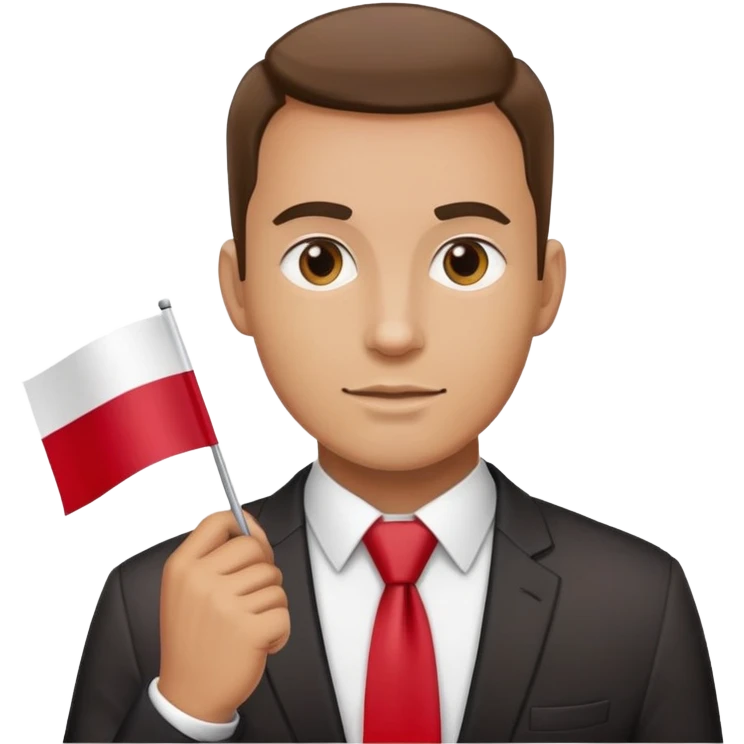 tie man polish flag emoji