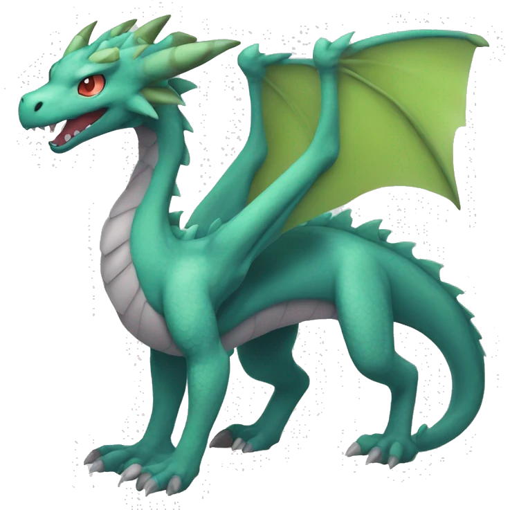 Dragon type Pokémon Fakemon creature fantasy animal emoji