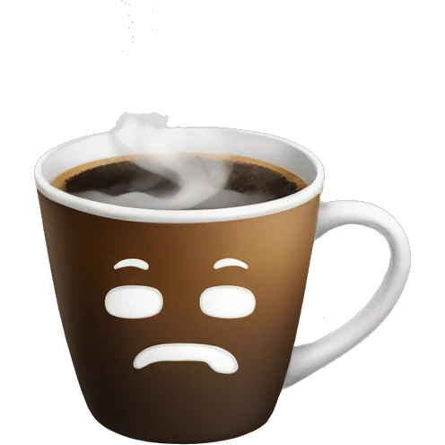 coffee with smoke emoji