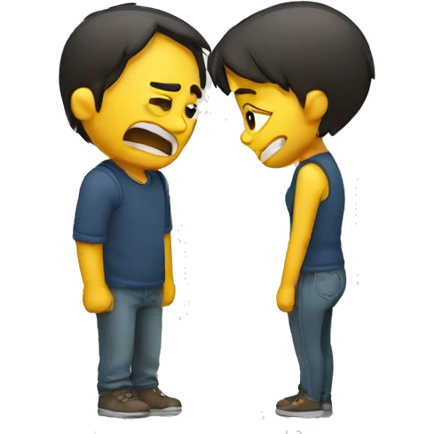 angry couple crying emoji