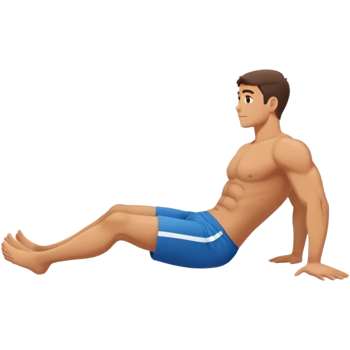 side-view of guy doing sit-ups emoji