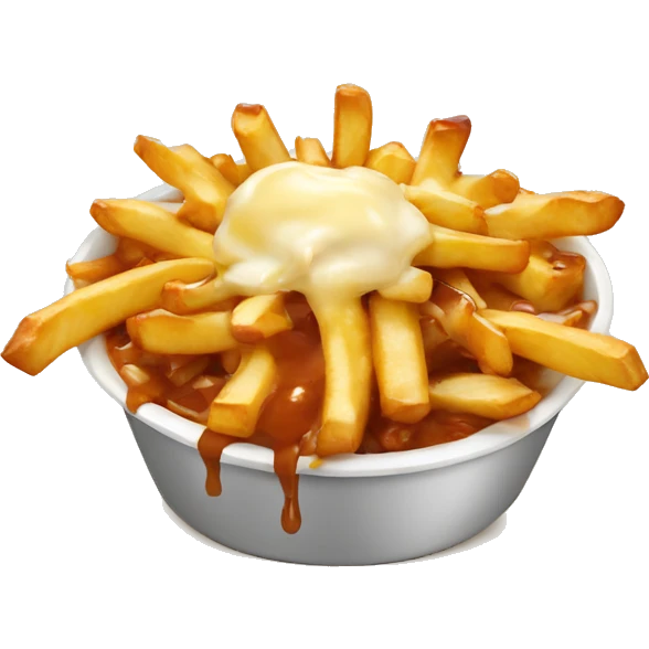 Poutine qui mange une poutine  emoji