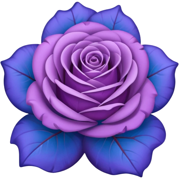 rose shape flower, no stem, now make it a blue purple color. dont use two colors, just one, the color code is: 0019ff emoji