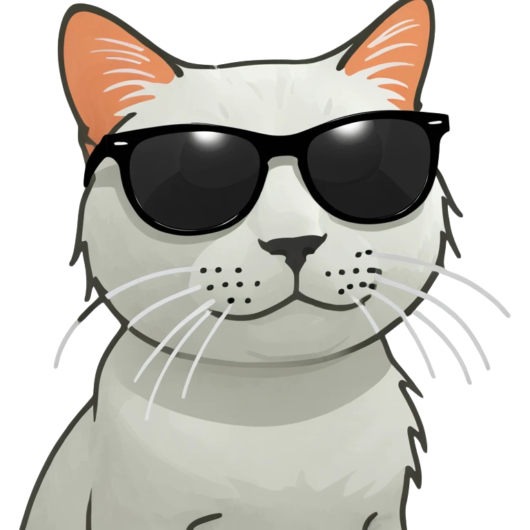 Cat with sunglasses emoji