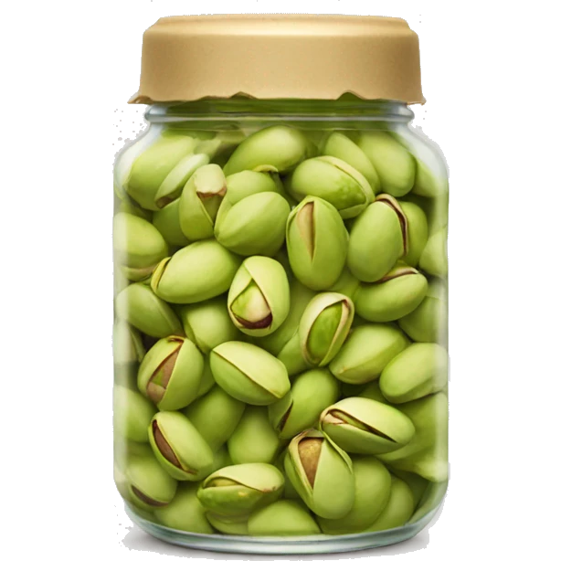 a  single jar of pistachio spread emoji