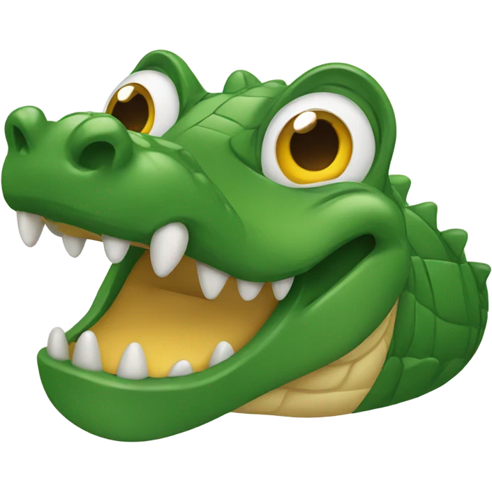 Alligator smiling emoji
