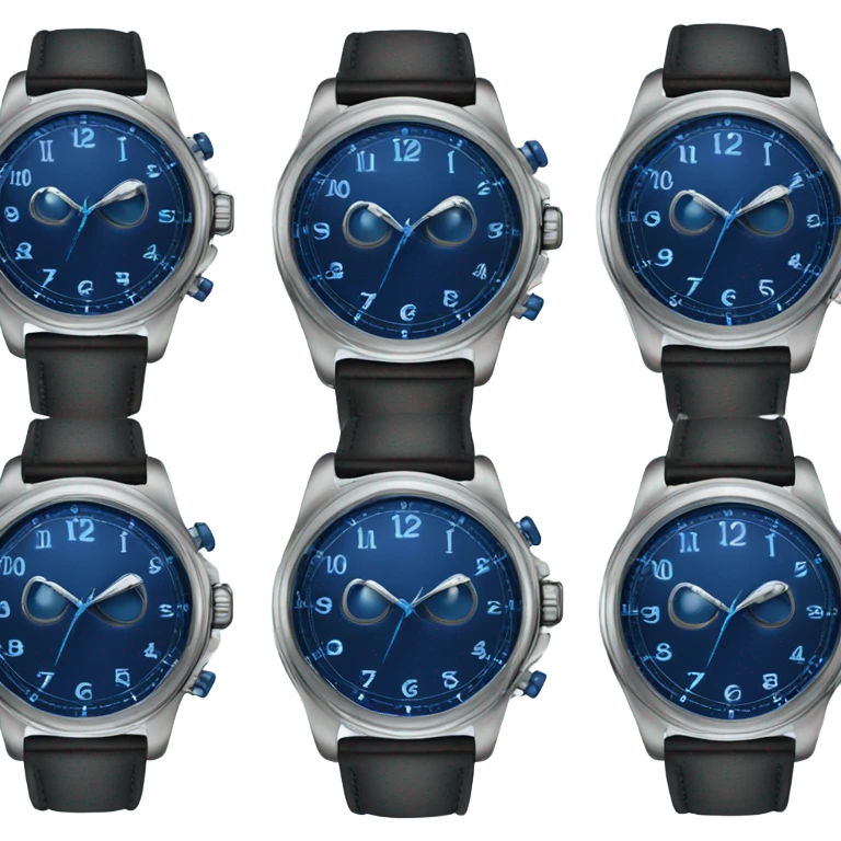 dark blue 
realistic wrist watch emoji