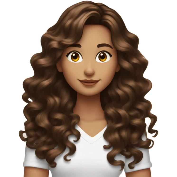 wavy brunette aesthetic emoji