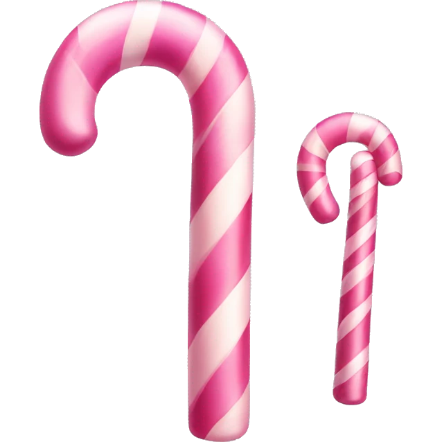 Pink candy cane  emoji
