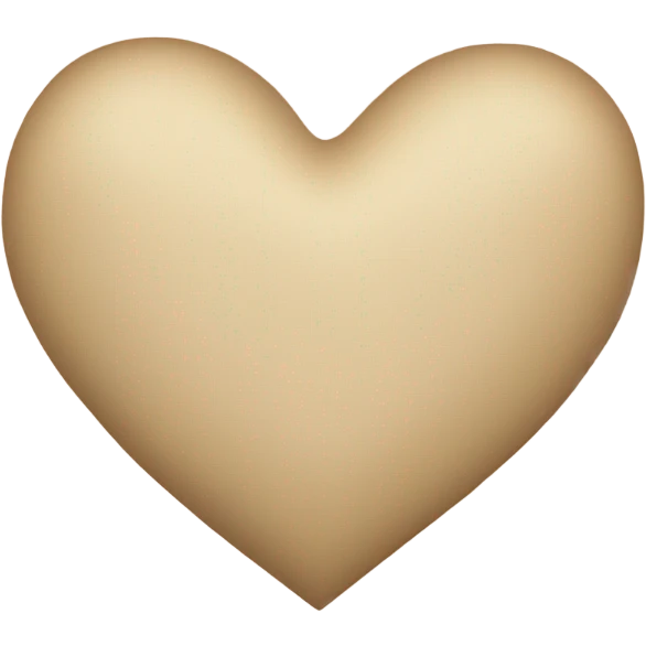 Beige heart  emoji