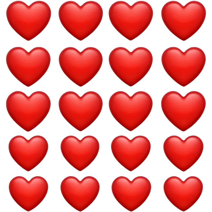 red hearts emoji