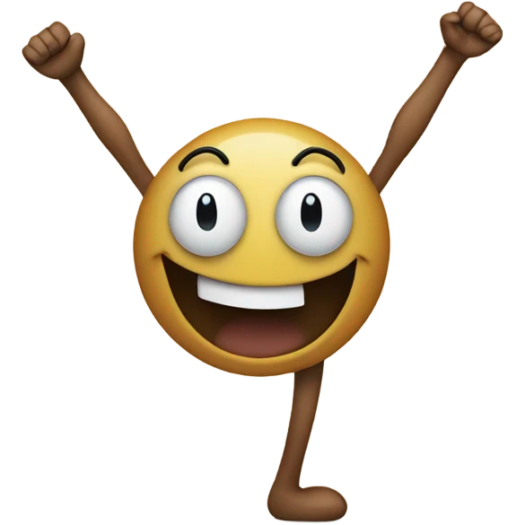 Smile face with legs up emoji
