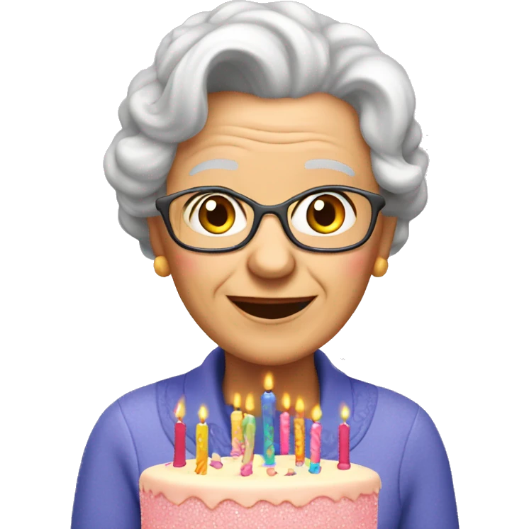 Birthdaycake for a 95 years old grandma emoji