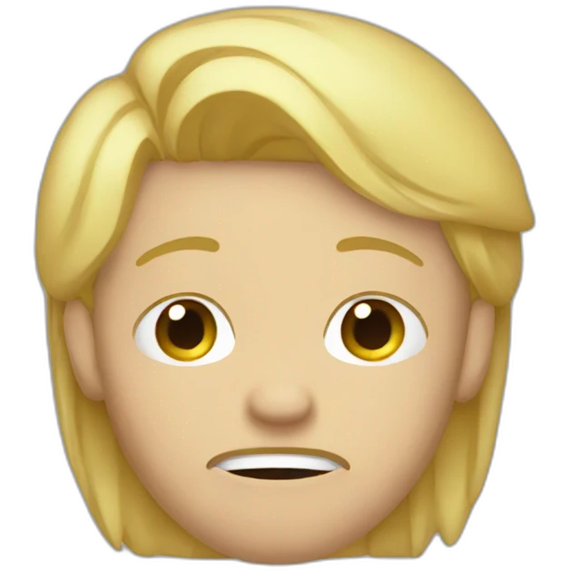 Crying blond hair dude emoji
