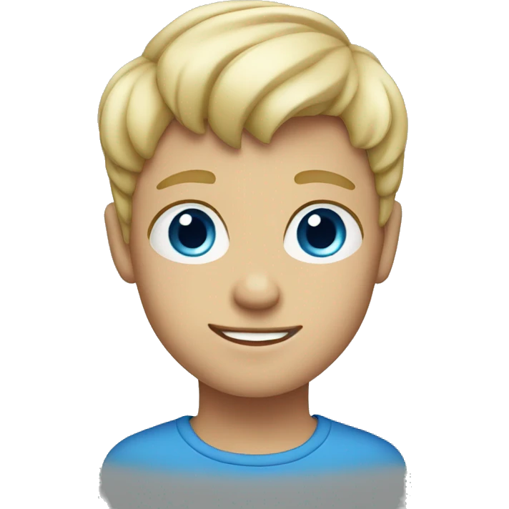 blonde boy with blue eyes emoji