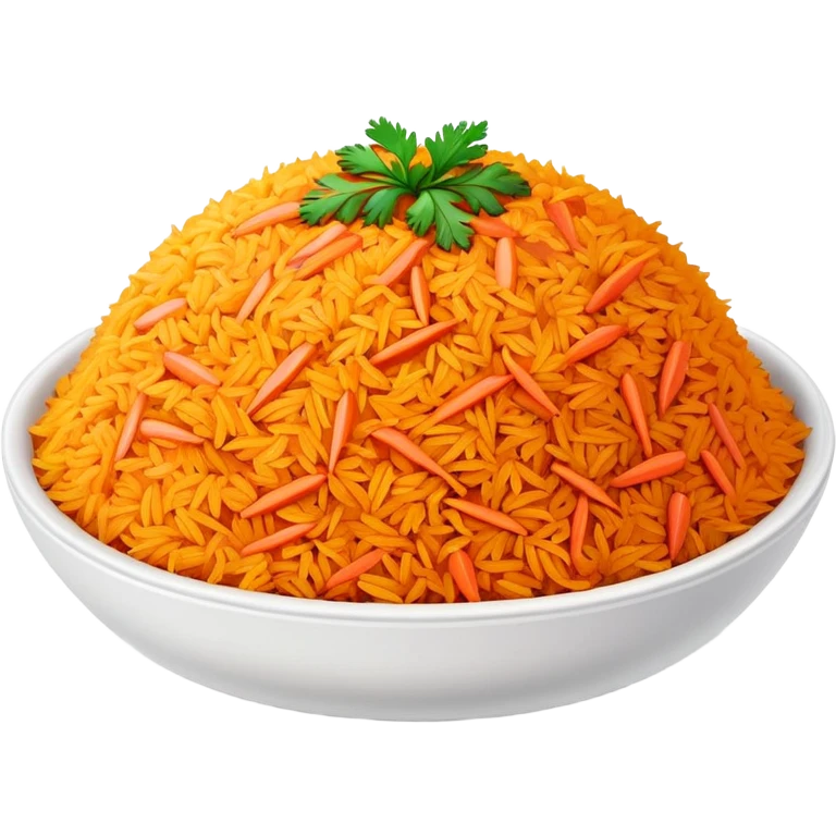 Uzbek plov rice dish with carrots and meat emoji
