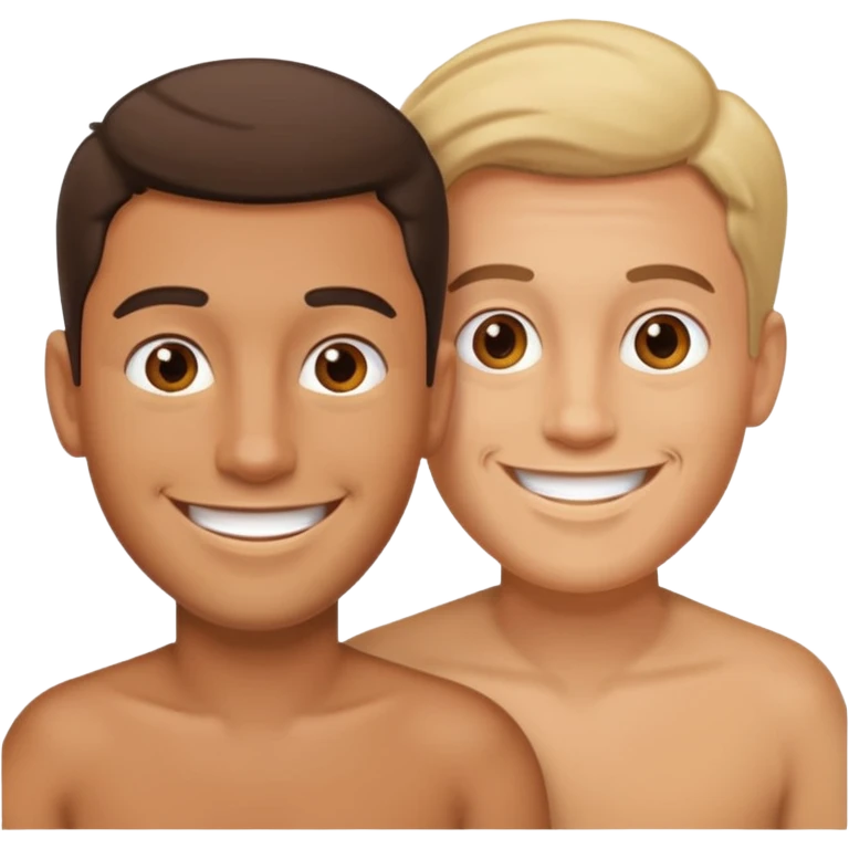 happy man and his friend emoji