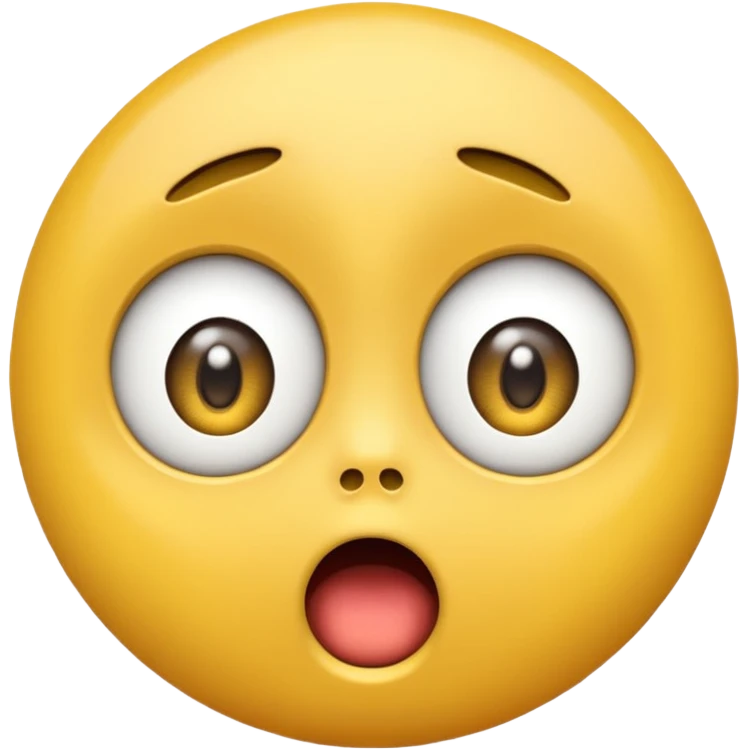 surprised face yellow round emoji emoji