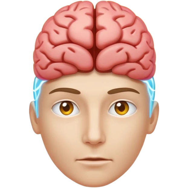 head and power inside brain emoji