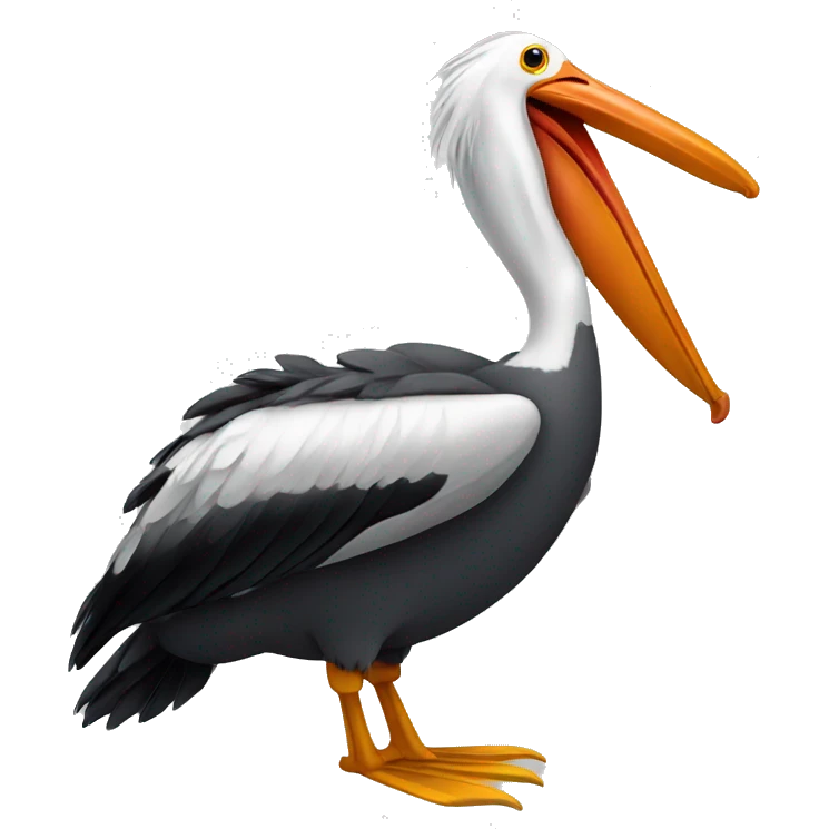 Goofy pelican emoji