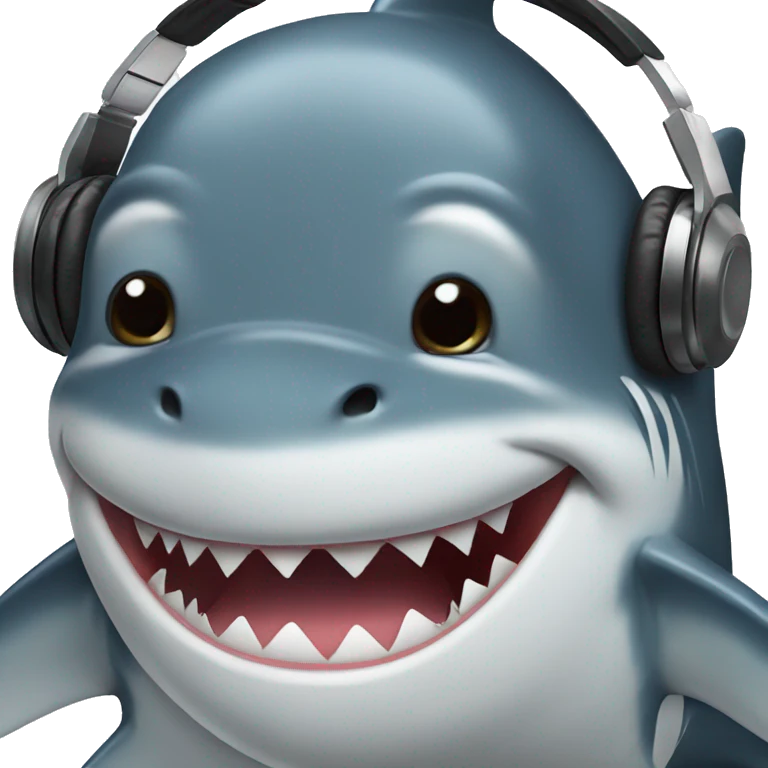 shark with headphones emoji