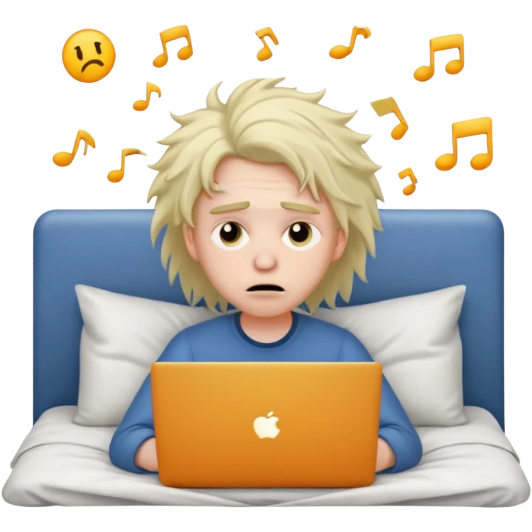laptop working struggeling in bed emoji