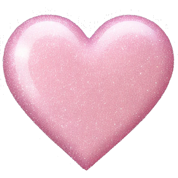 light Pink glitter heart emoji