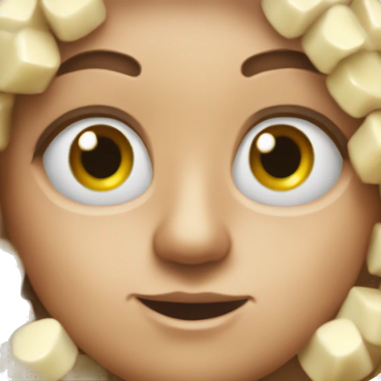 Anthropomorphic bar soap long eyelashes hazel eyes  emoji