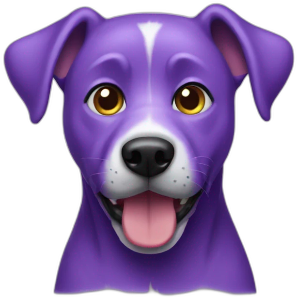 purple dog  emoji