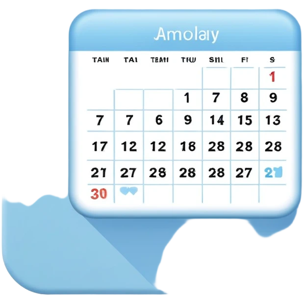 pastel blue calendar emoji