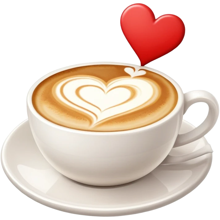 Coffee cup with latte art emoji