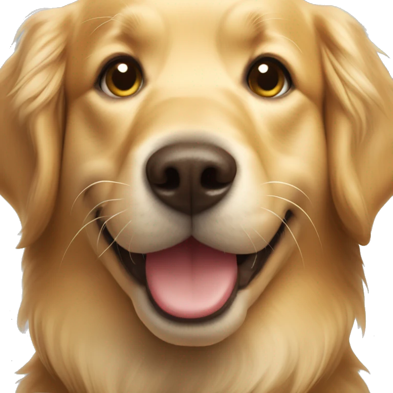Golden retriever smiling emoji