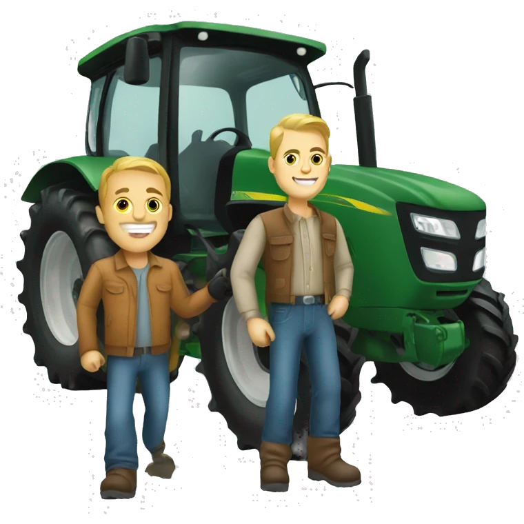 A man with a tractor  emoji
