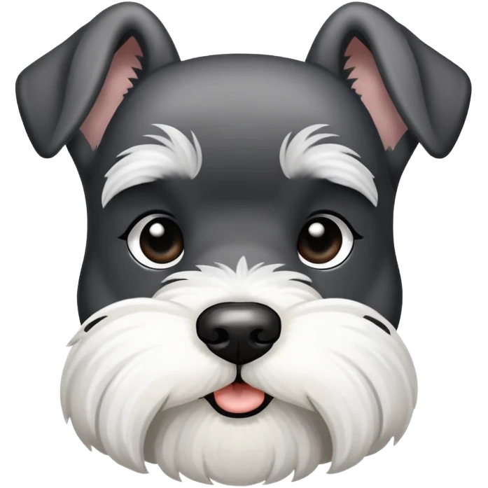 black and white erect ear schnauzer emoji