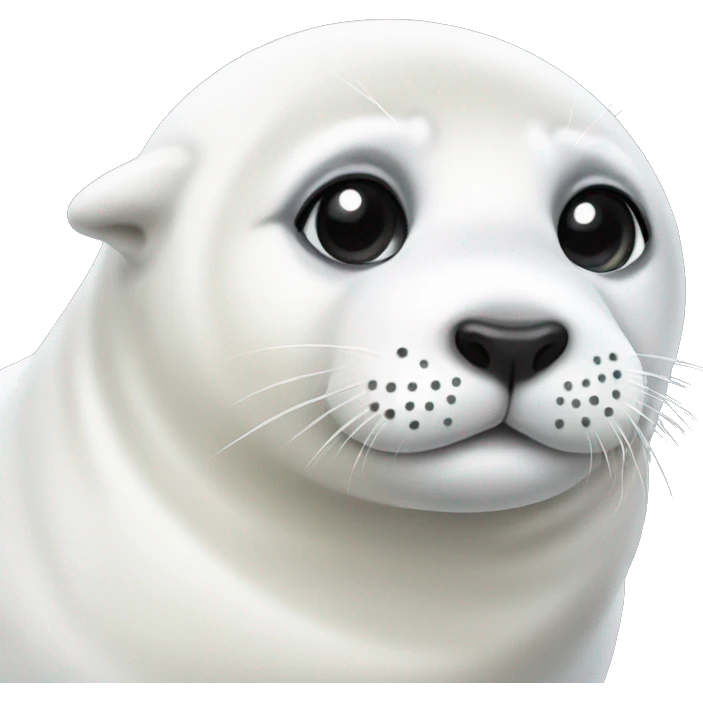 cute white harp seal emoji