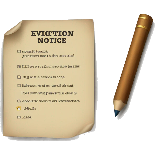 eviction notice with correct spelling  emoji