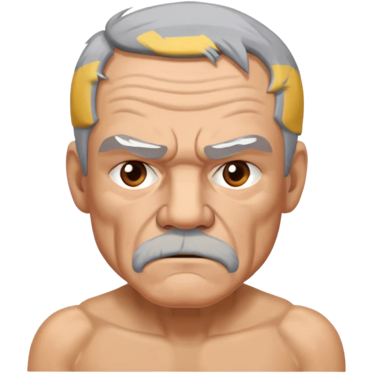 Old man boxer emoji