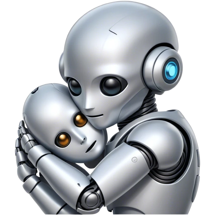 Snuggle robot emoji