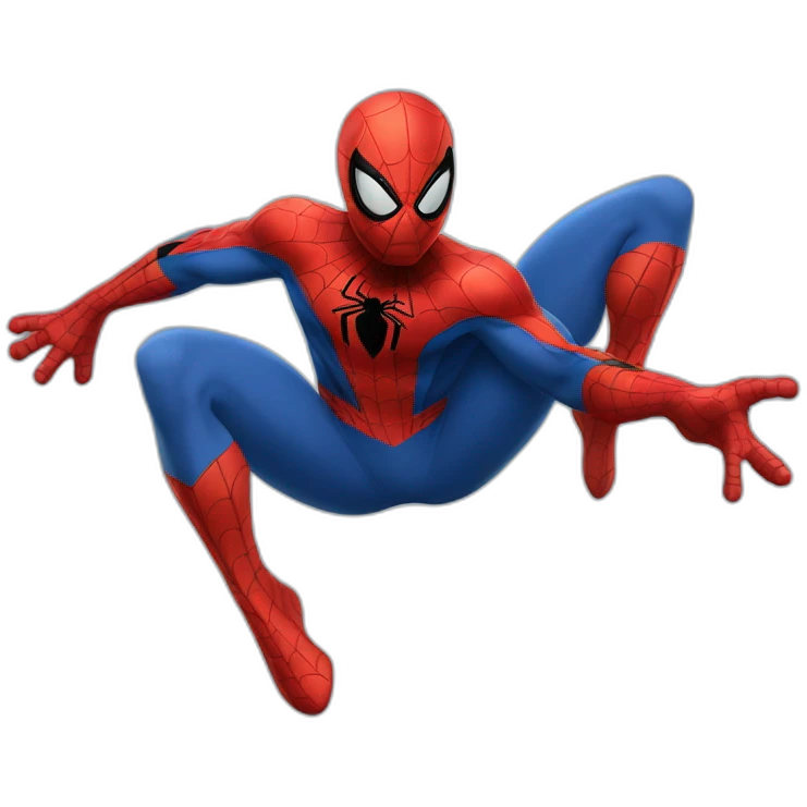 spider-man full body swinging emoji