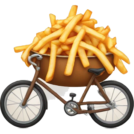 Poutine sur vélo  emoji