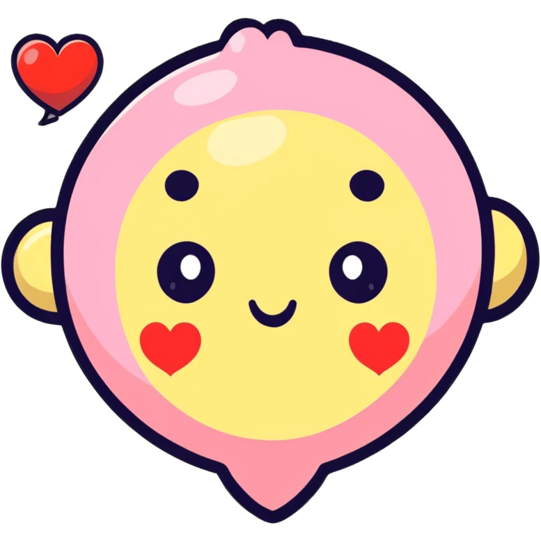 face bubbling with hearts emoji