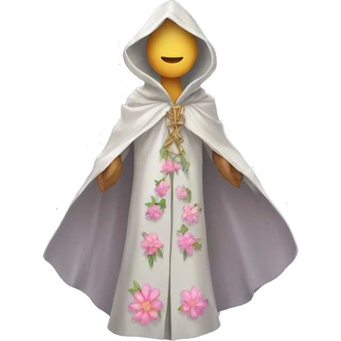 empty crystal magical robes covered with flowers emoji