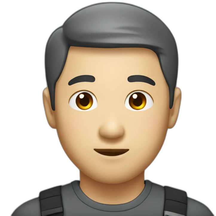 a-man-short-hair-take-glass-chinese-tiny-face emoji