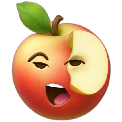 pomme qui chante emoji
