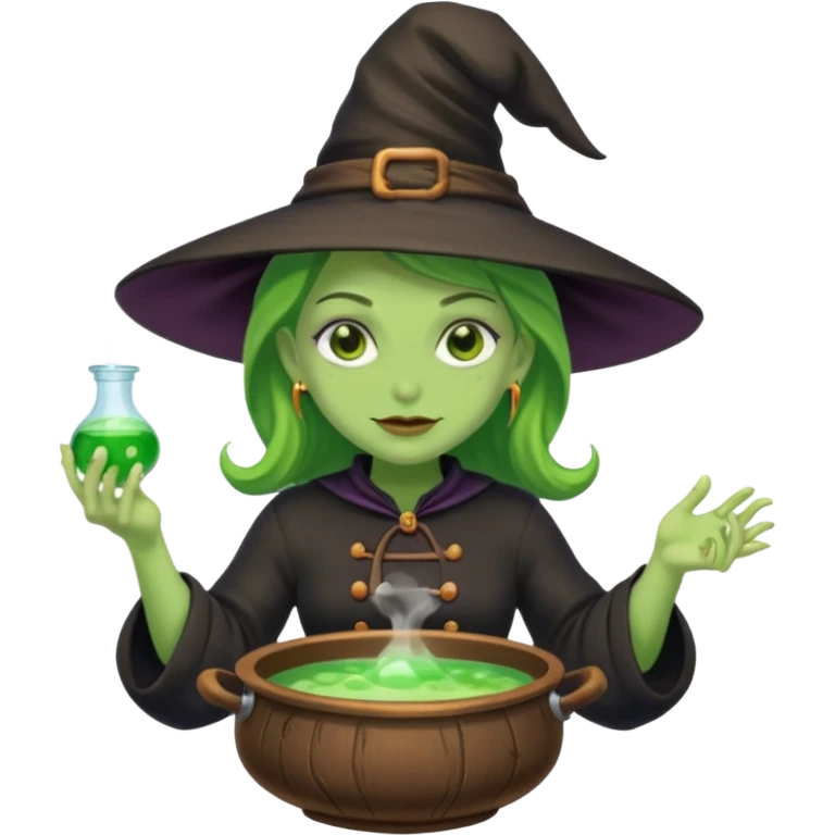 green witch cooking potion emoji