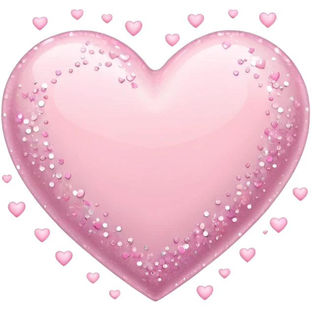 pastel pink heart and pastel pink sparkles emoji