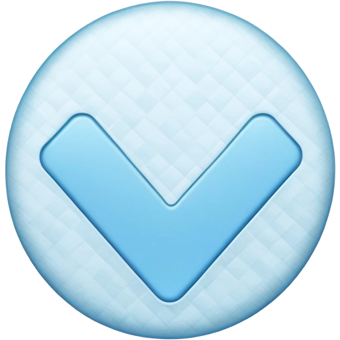 pastel blue bullet journal dot with a check in the middle ✔️ emoji