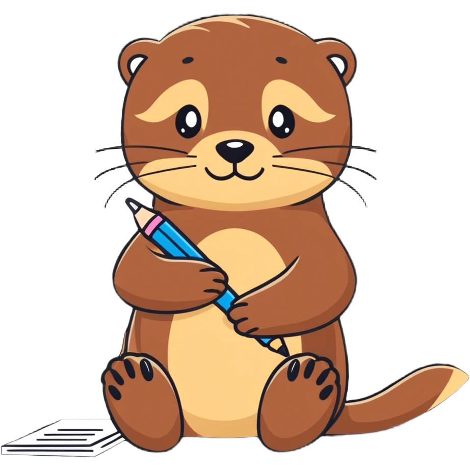 Otter writing emoji