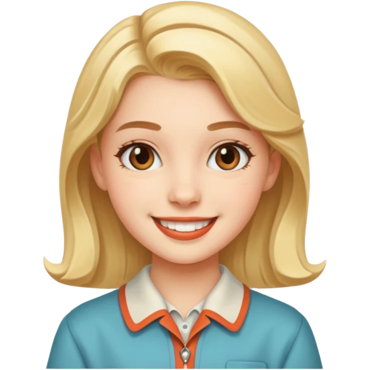 a teenage girl wearing retro clothes emoji