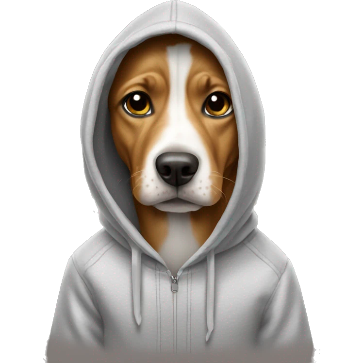 Dog with a hoodie emoji
